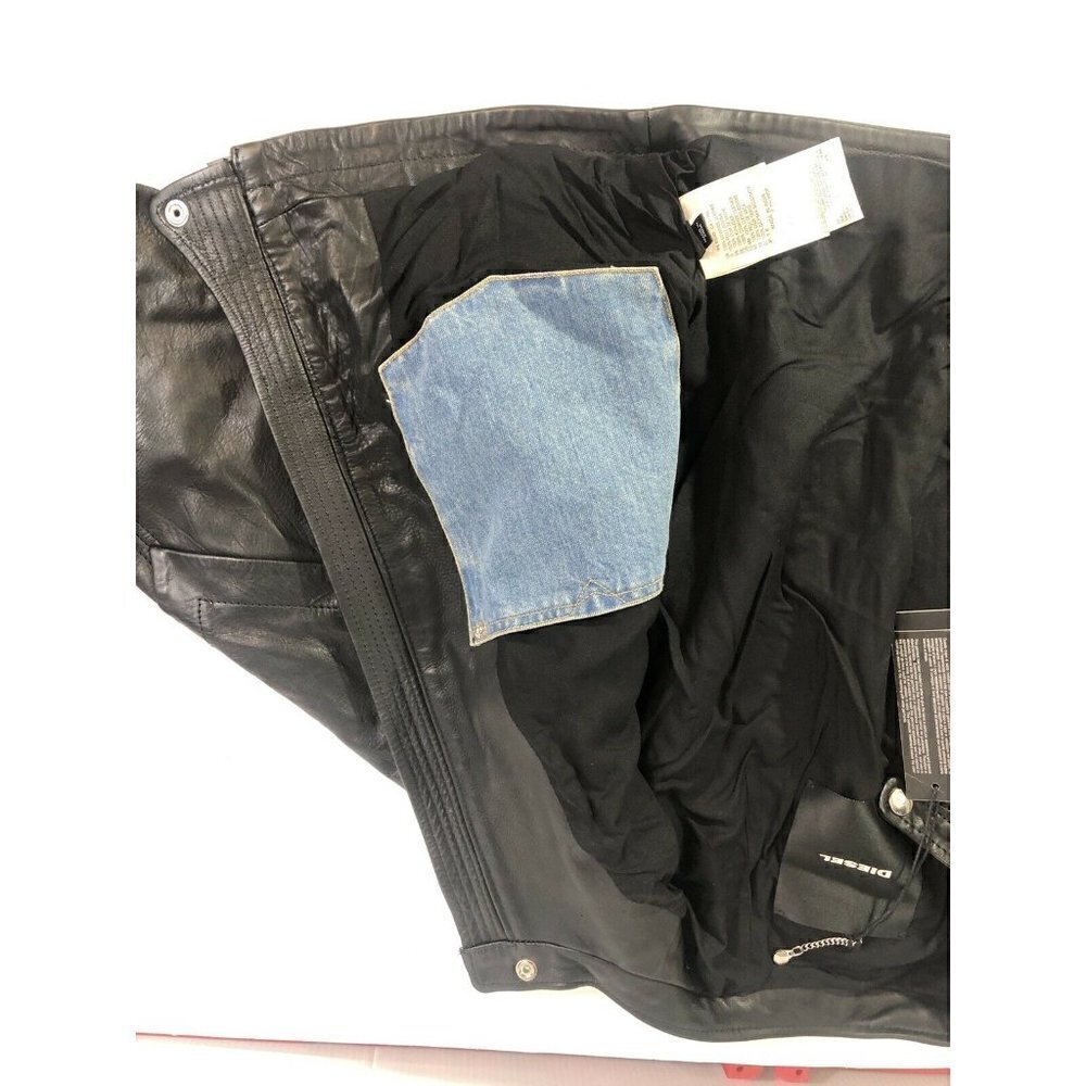 Diesel Womens L Tauri Cowhide Leather Jacket XS - Picture 11 of 12